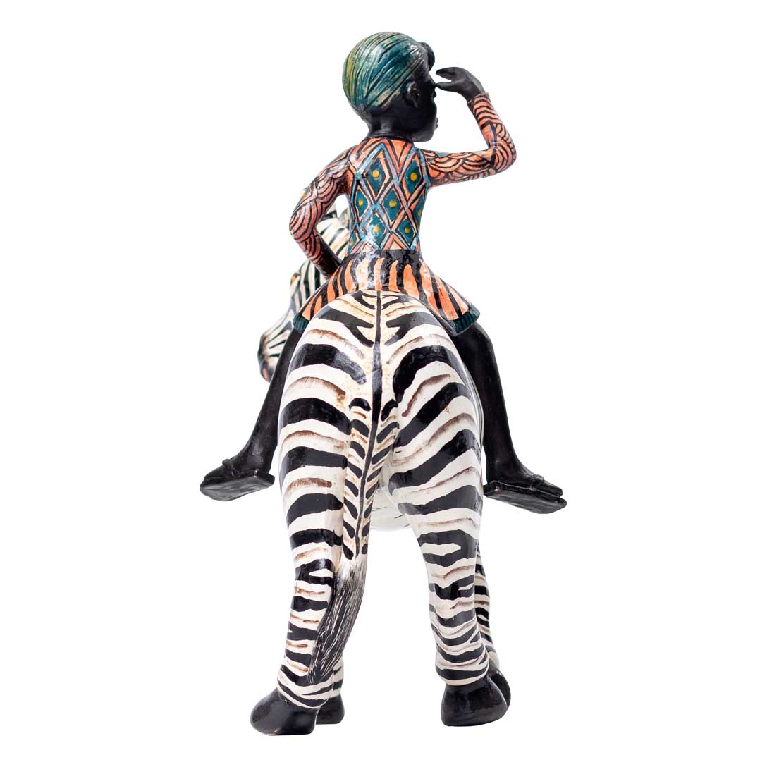 Queen Nandi and zebra rider