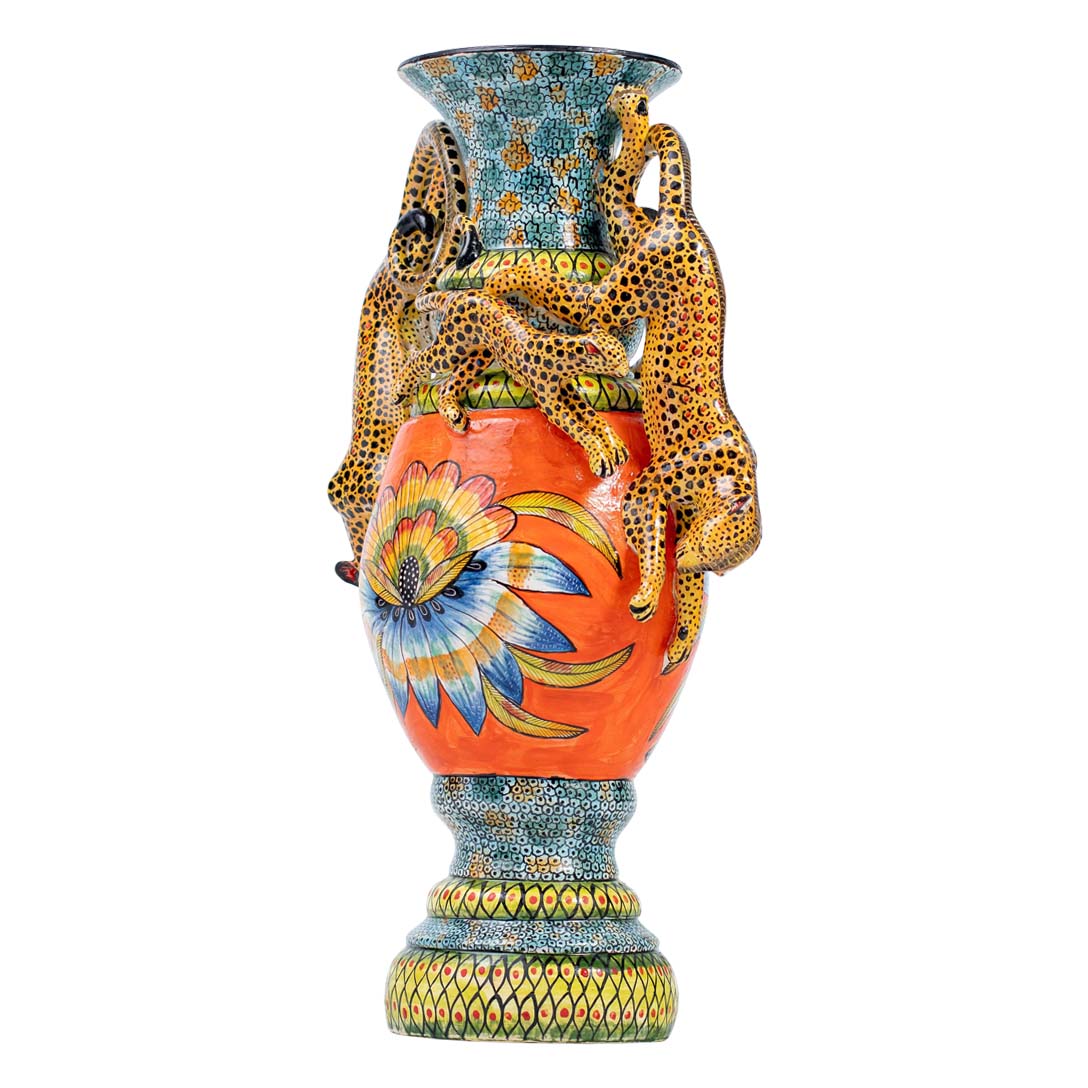 Leopard vase