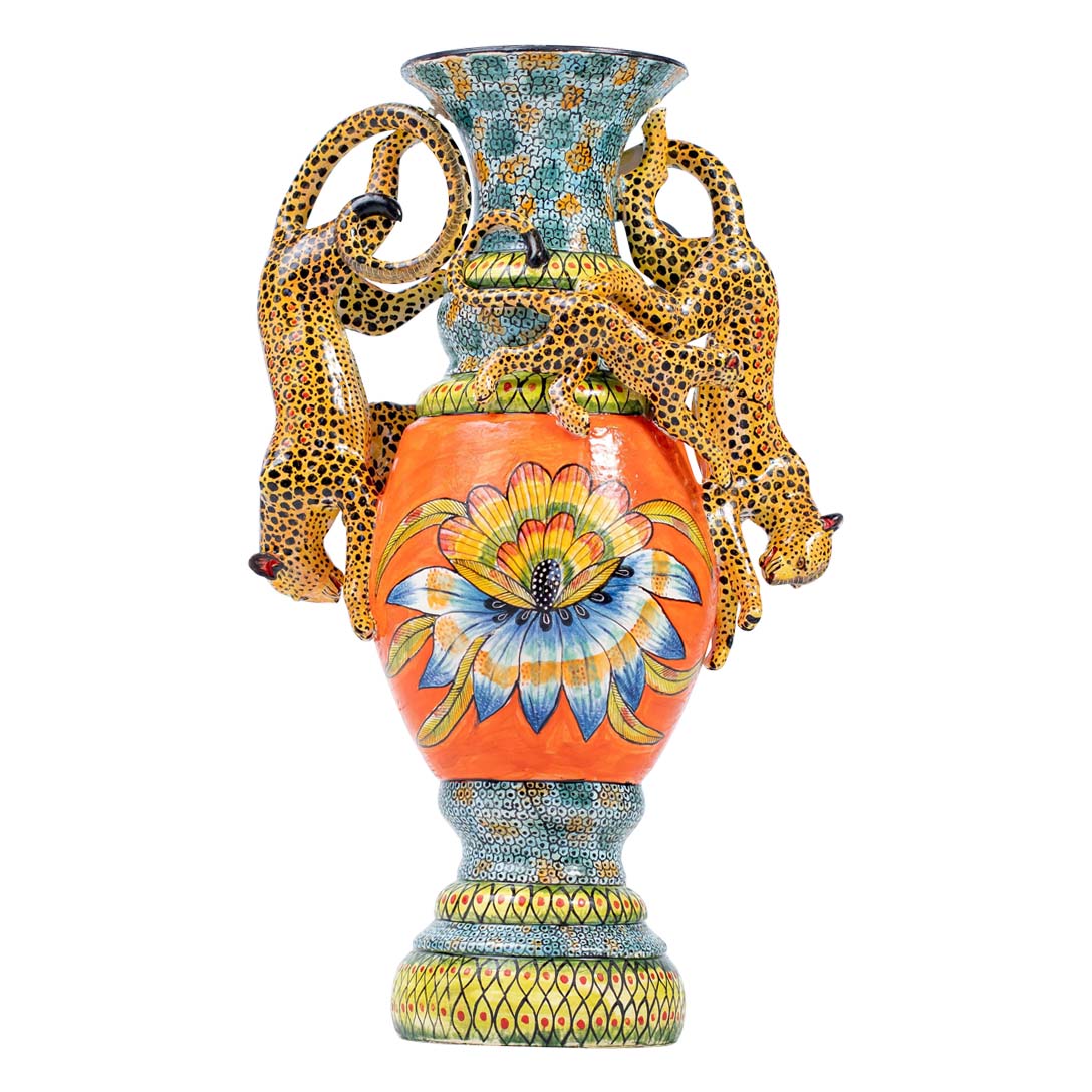Leopard vase