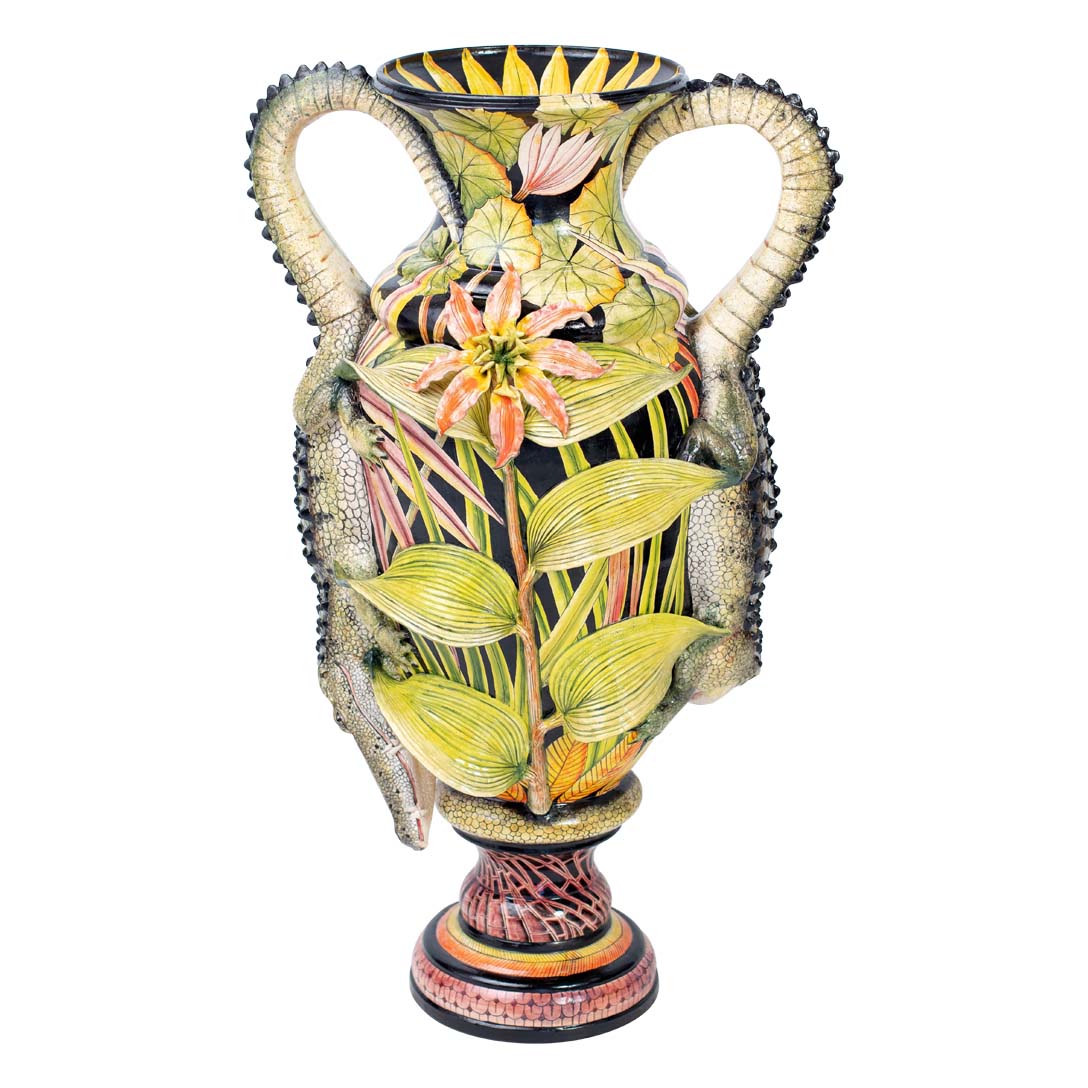 Crocodile vase