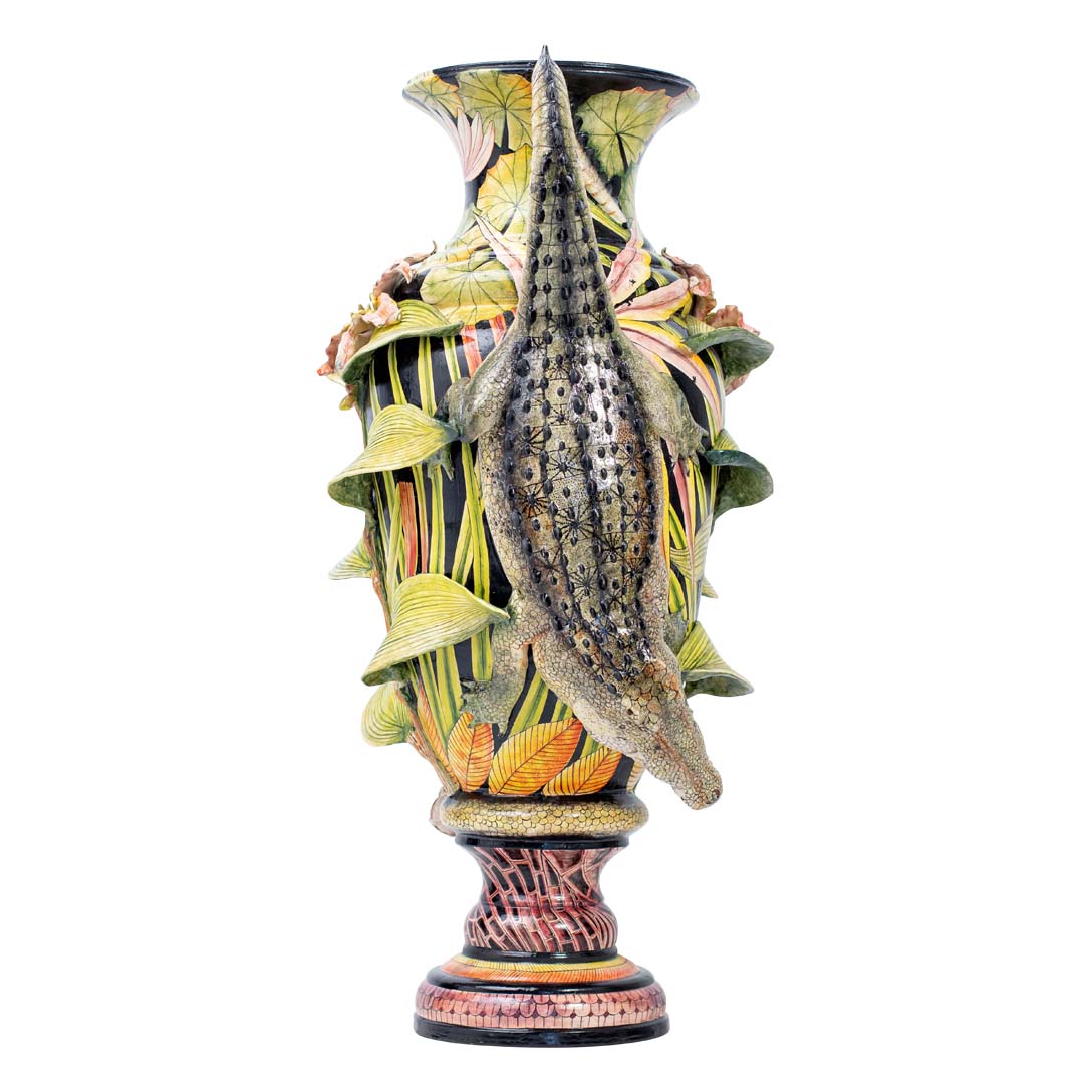 Crocodile vase