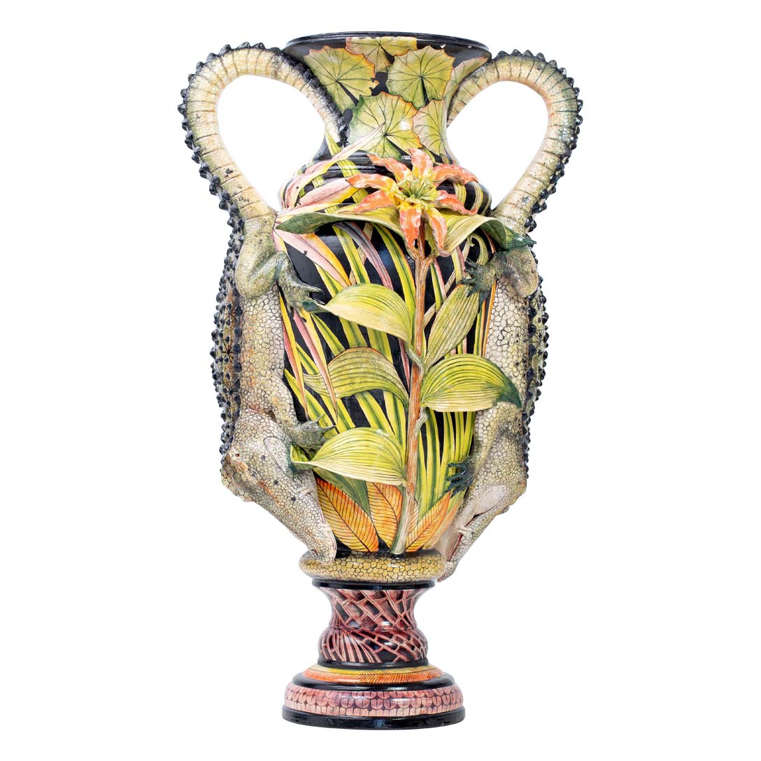 Crocodile vase