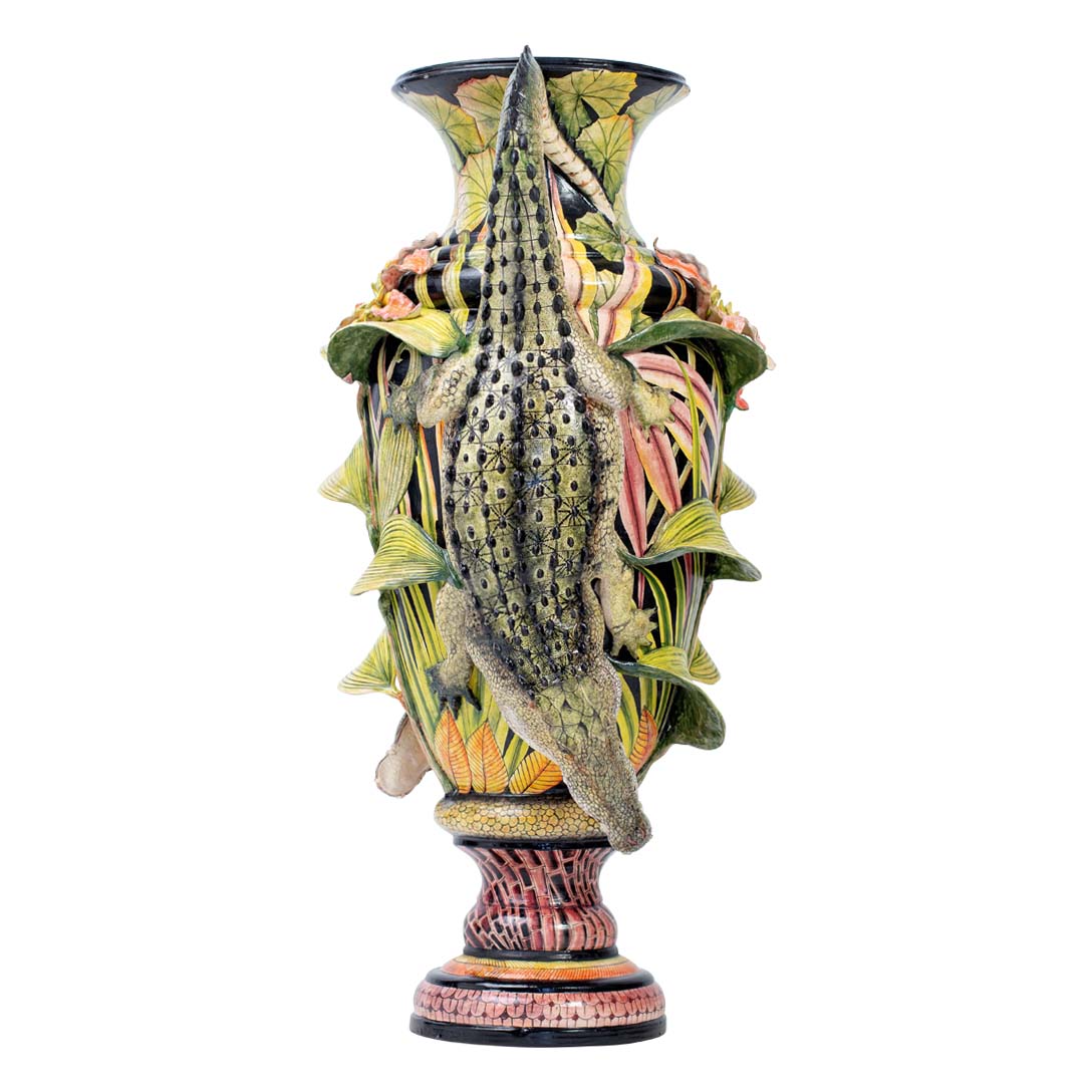 Crocodile vase