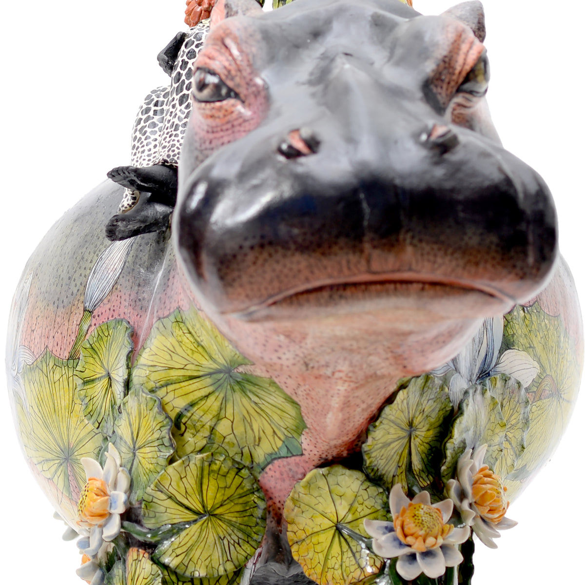 Lilies and Hippo Rider