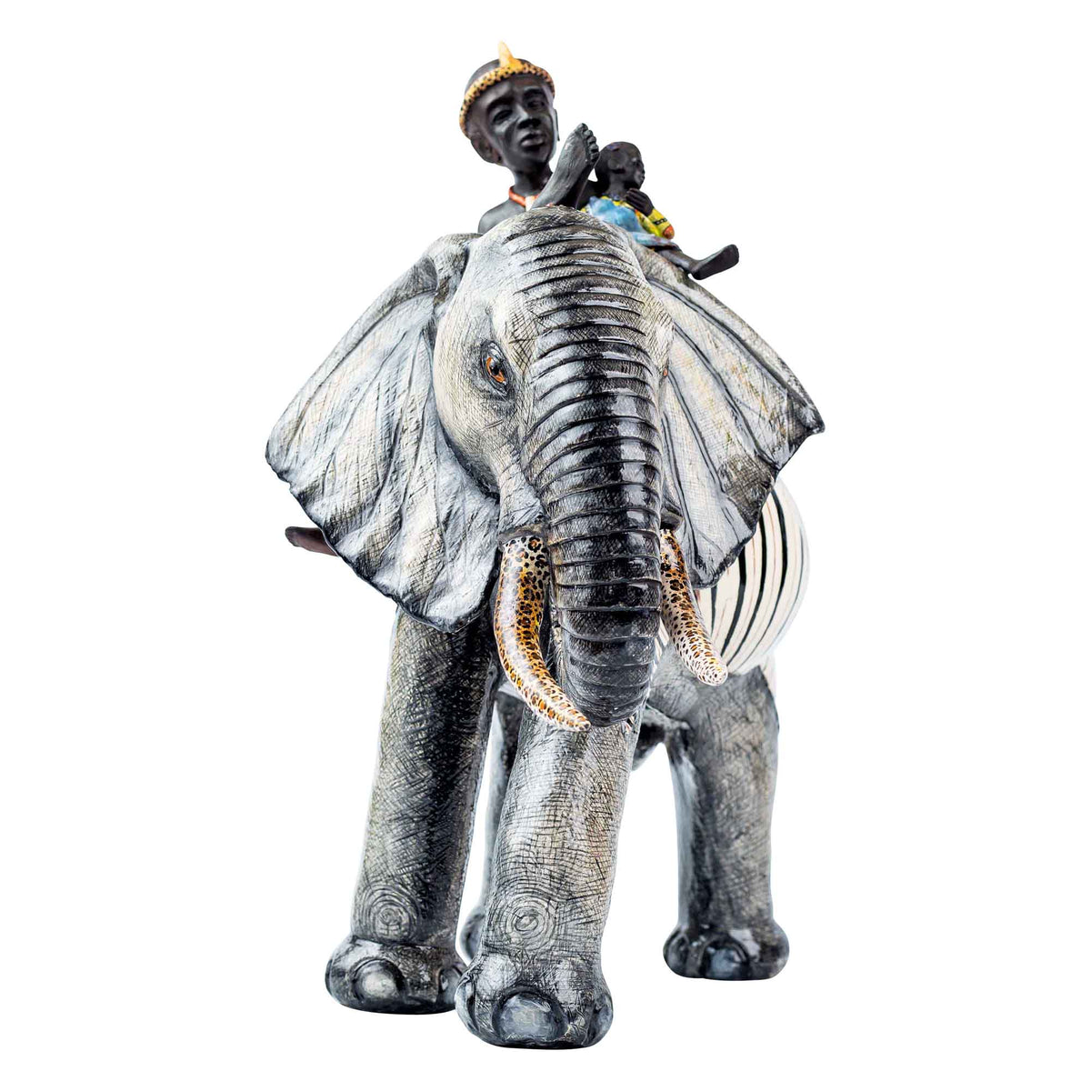Elephant rider sculpture