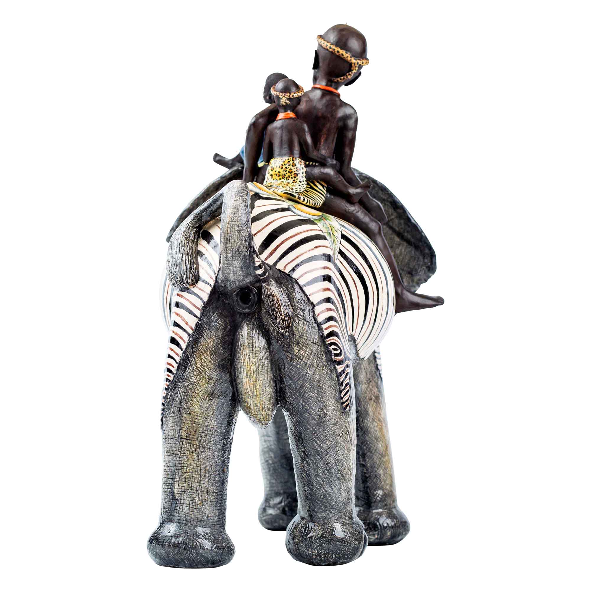 Elephant rider sculpture