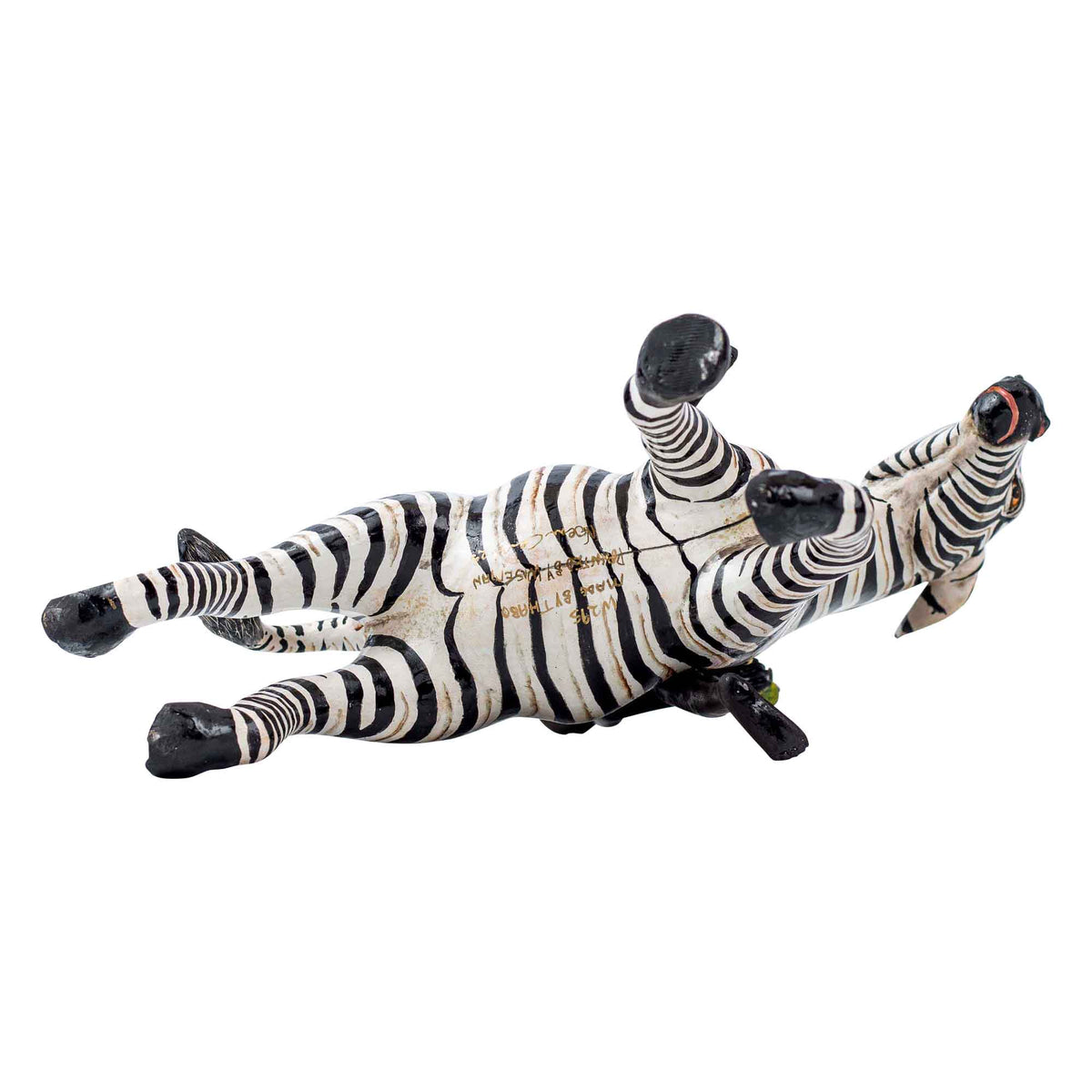 Zebra rider sculpture