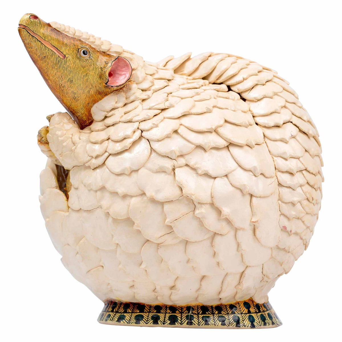 White Pangolin Sculpture
