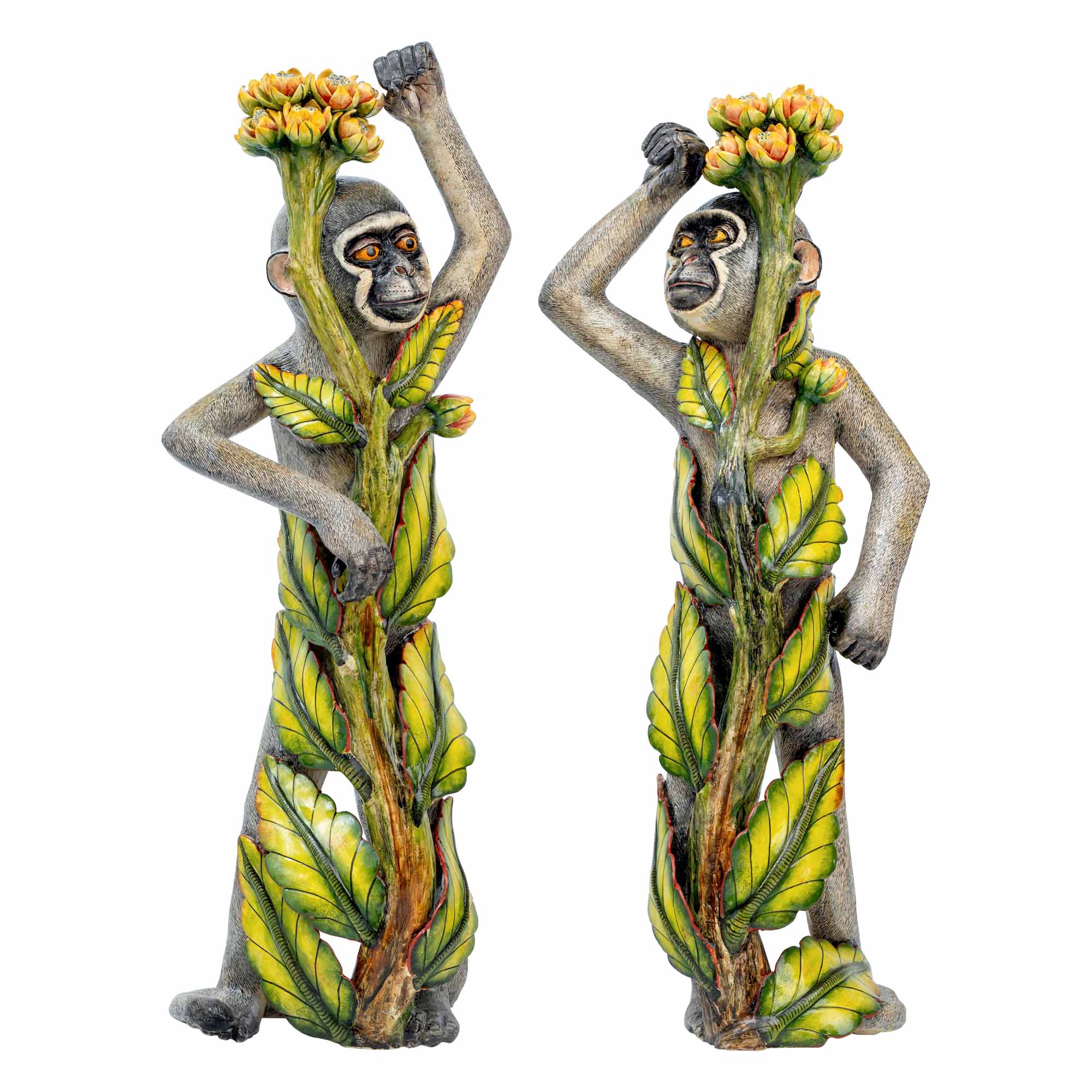 Pair Of Monkey Candlesticks