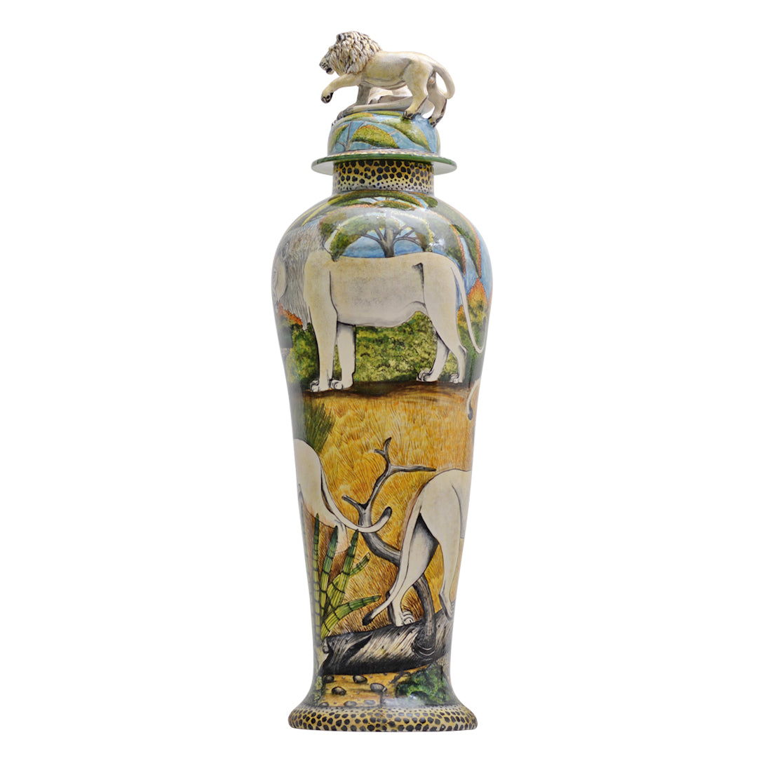 Lion urn