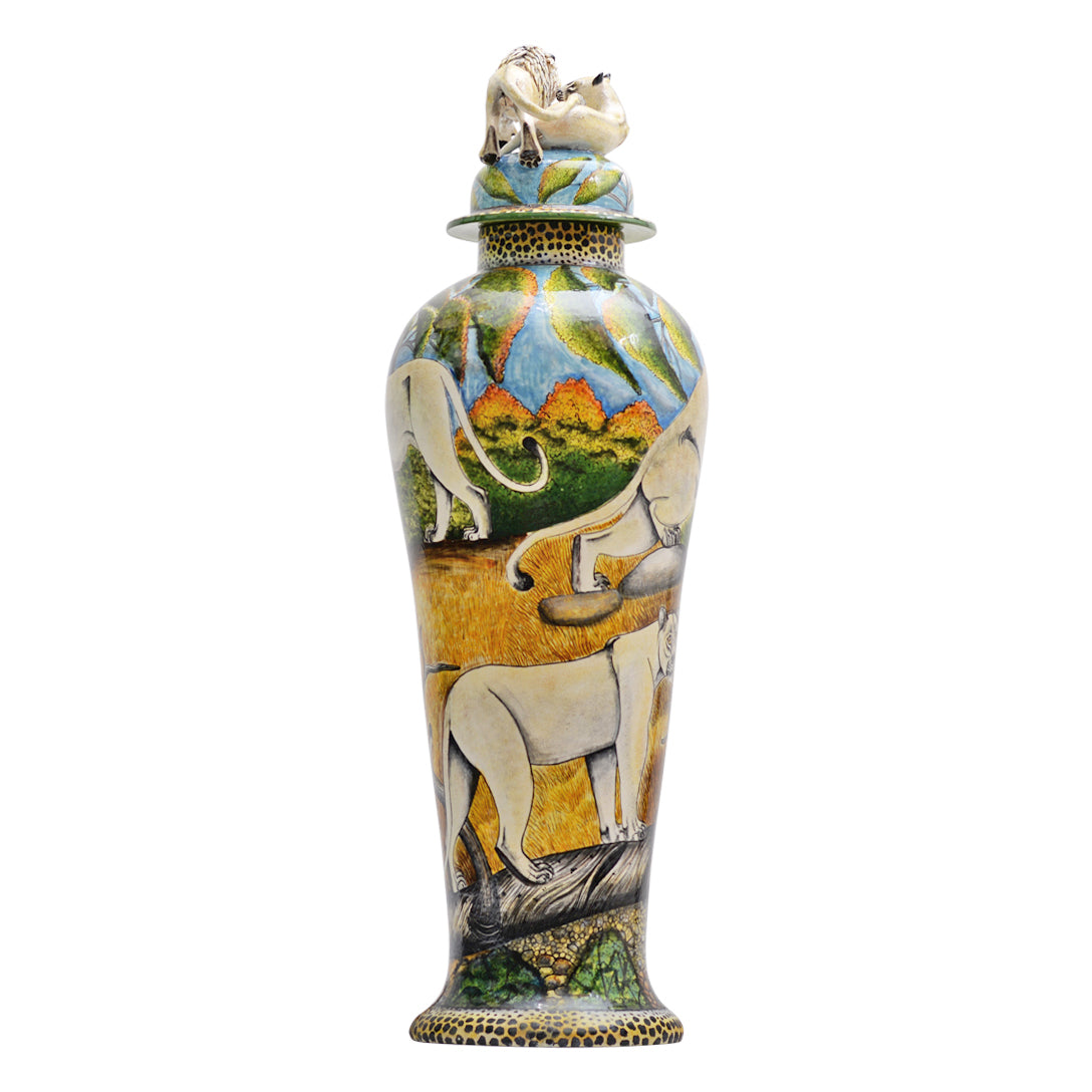Lion urn
