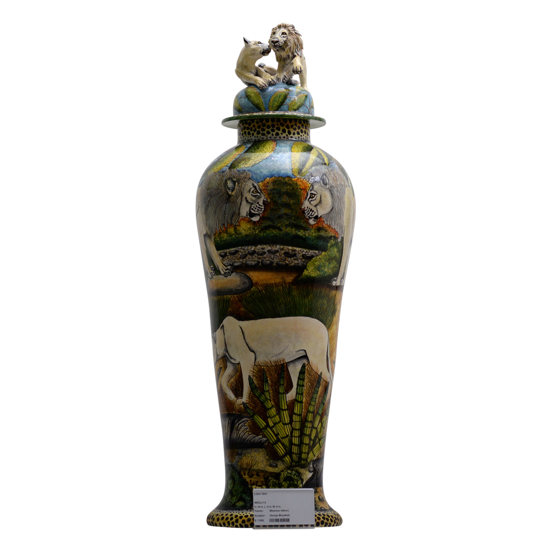 Lion urn