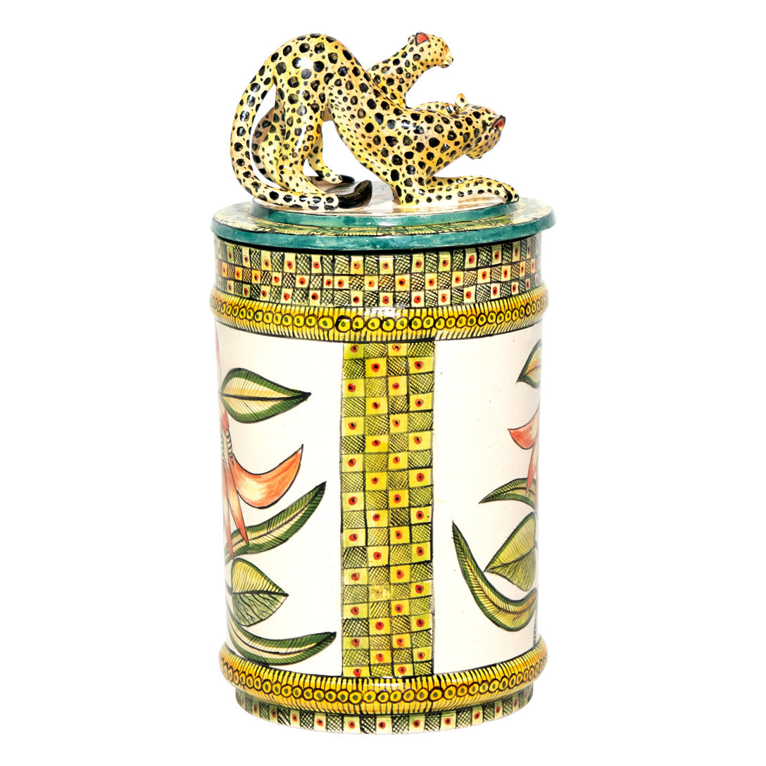 Leopard cookie jar
