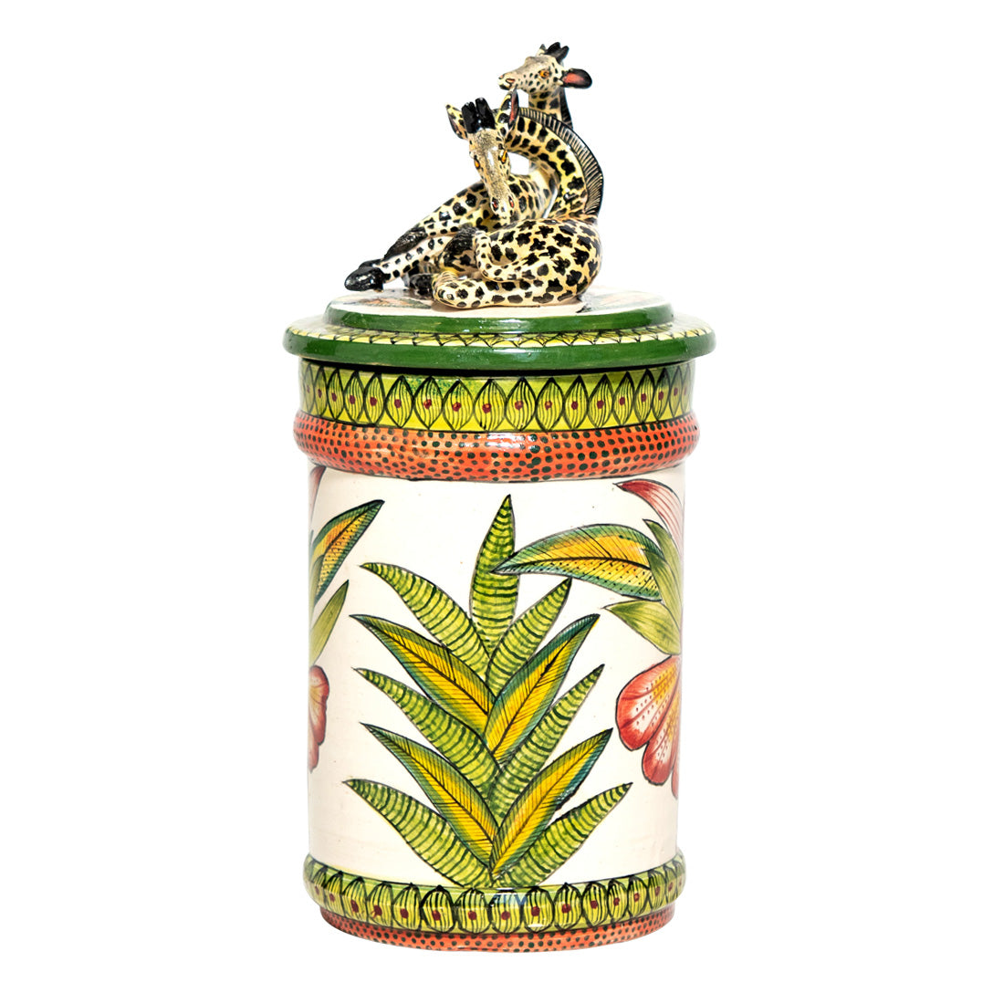 Giraffe cookie jar