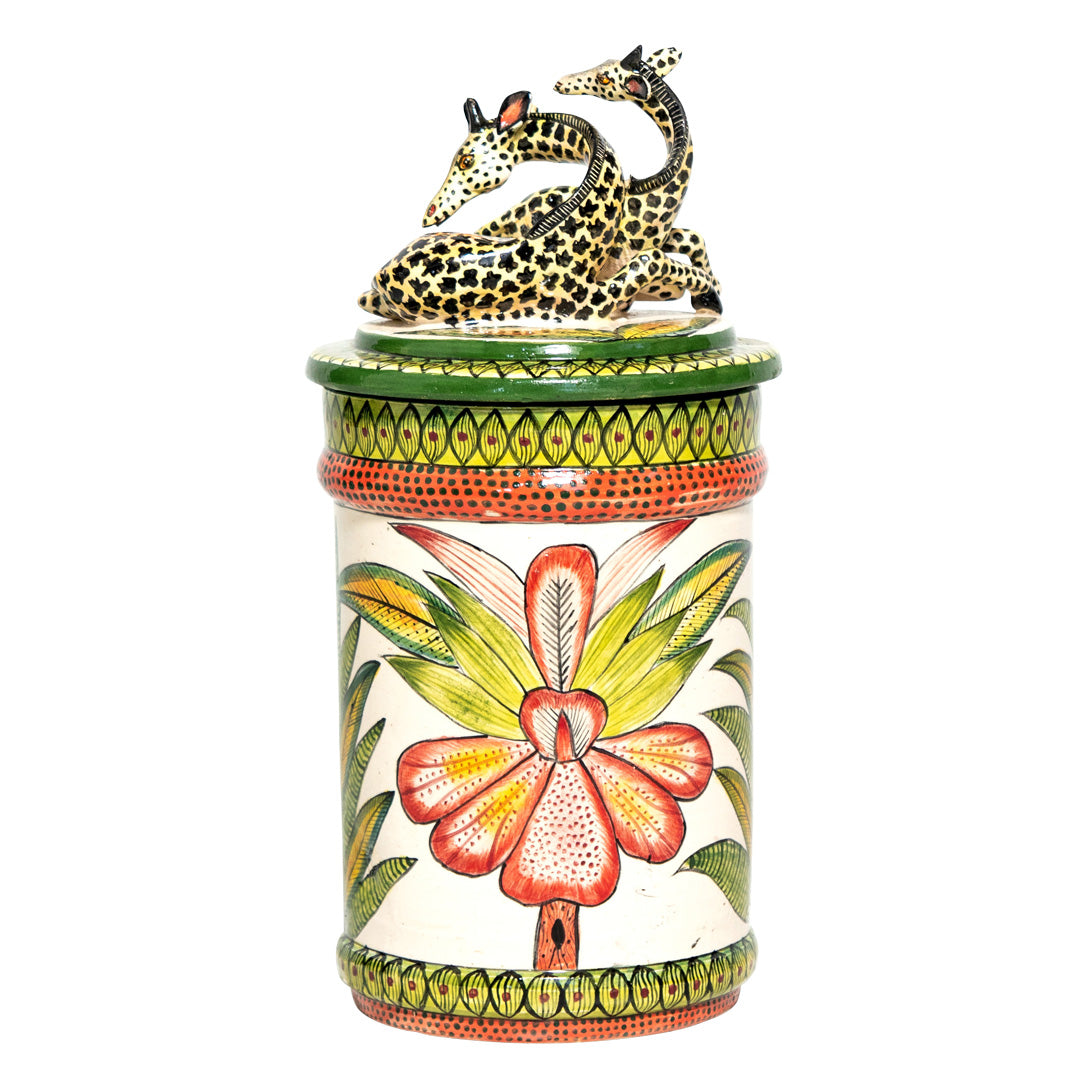 Giraffe cookie jar