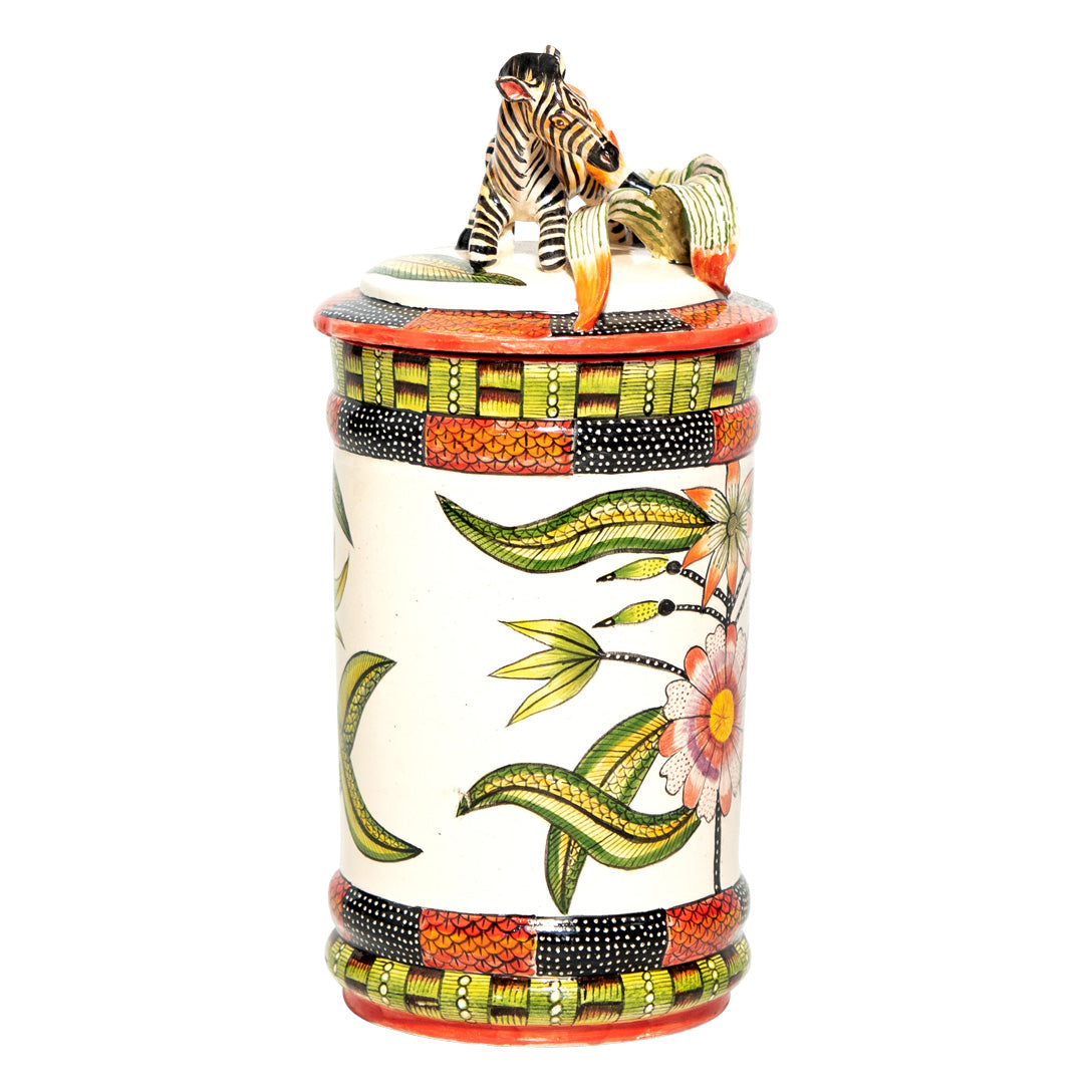 Zebra cookie jar