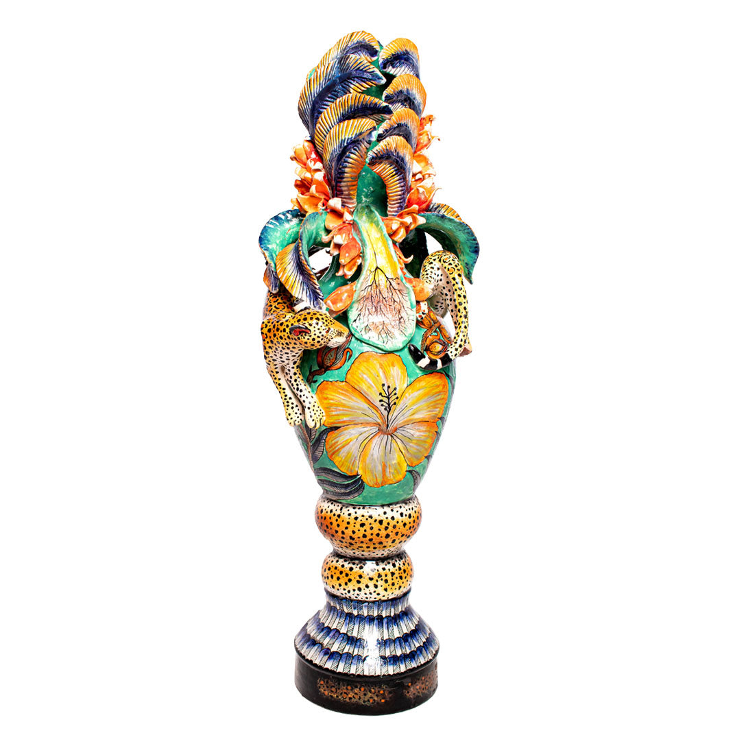 Leopard vase