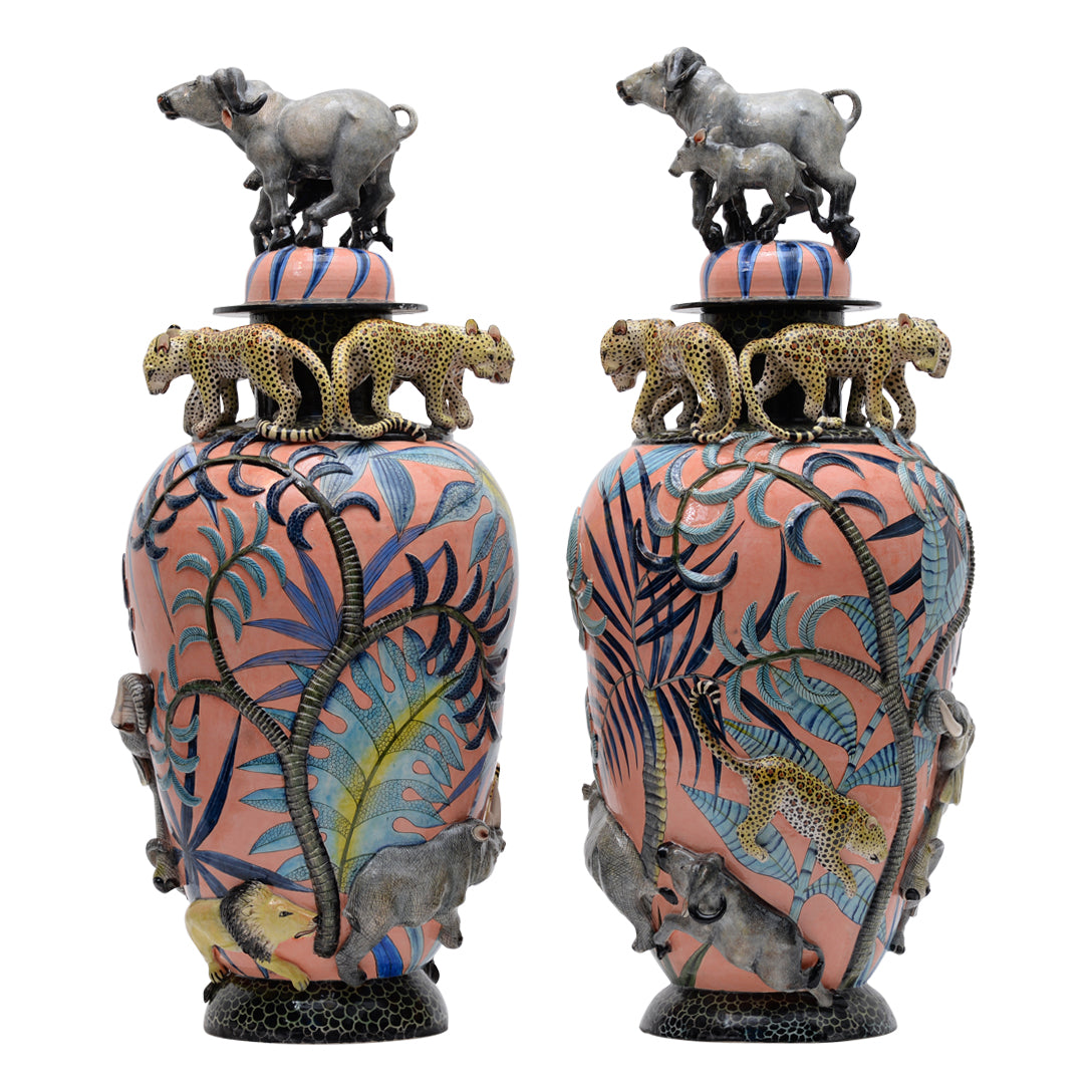 Pair of big 5 urns