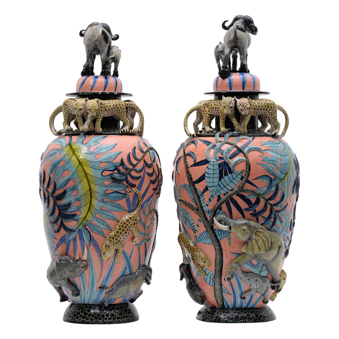 Pair of big 5 urns