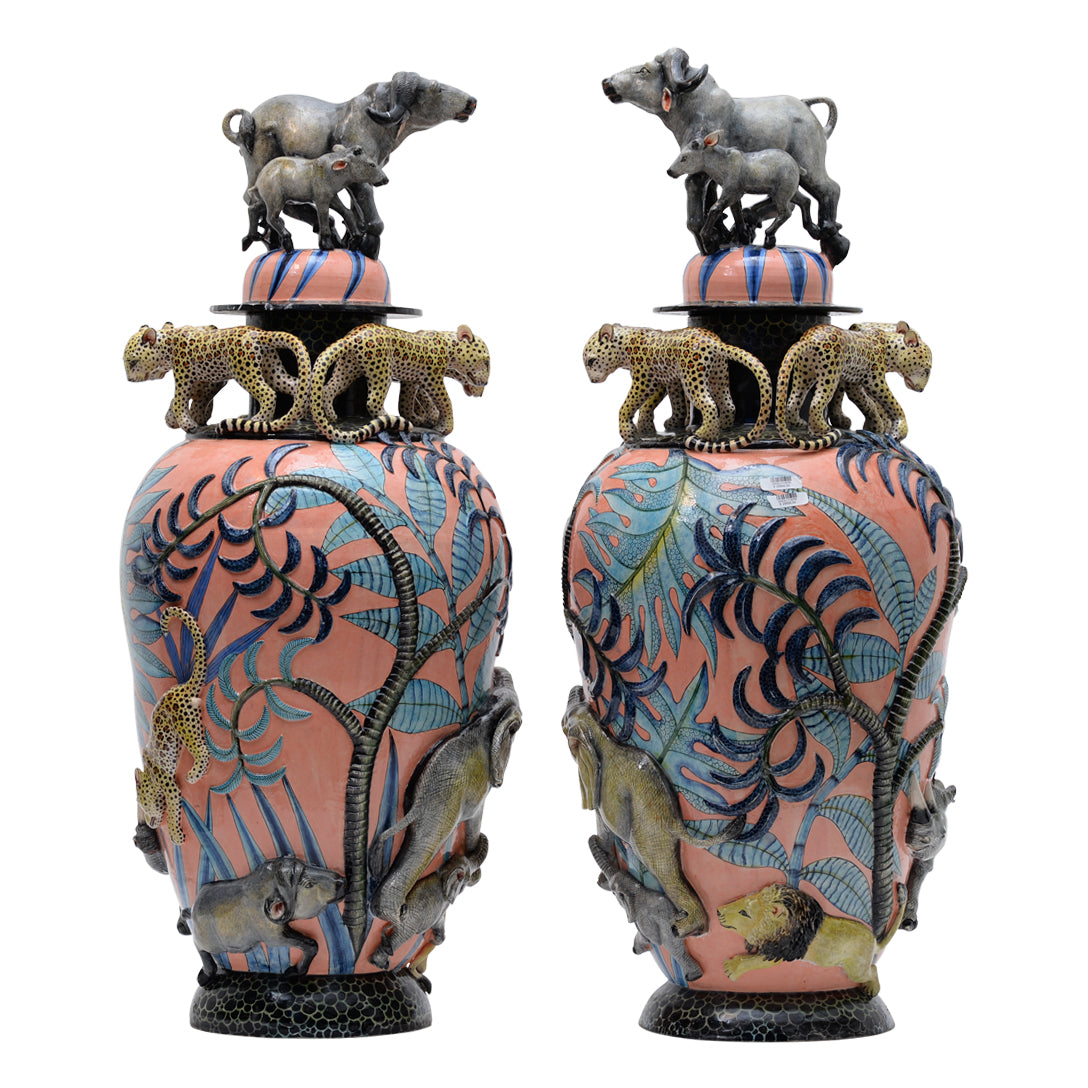 Pair of big 5 urns