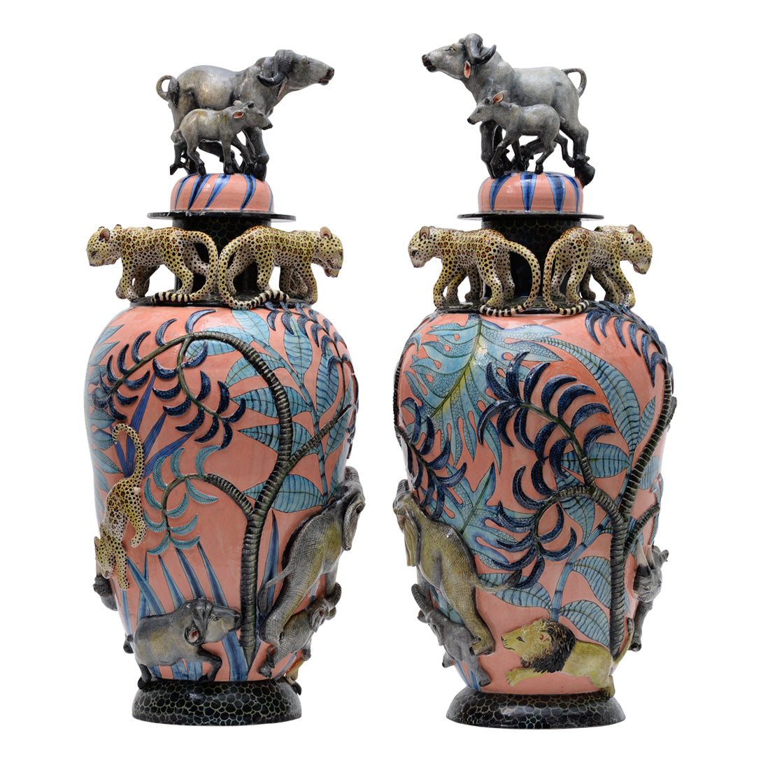 Pair of big 5 urns