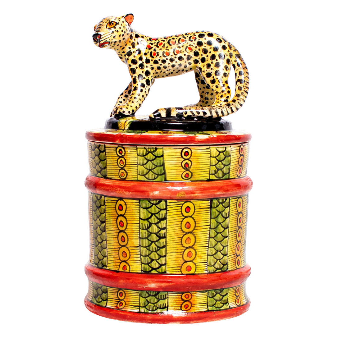 Leopard cookie jar