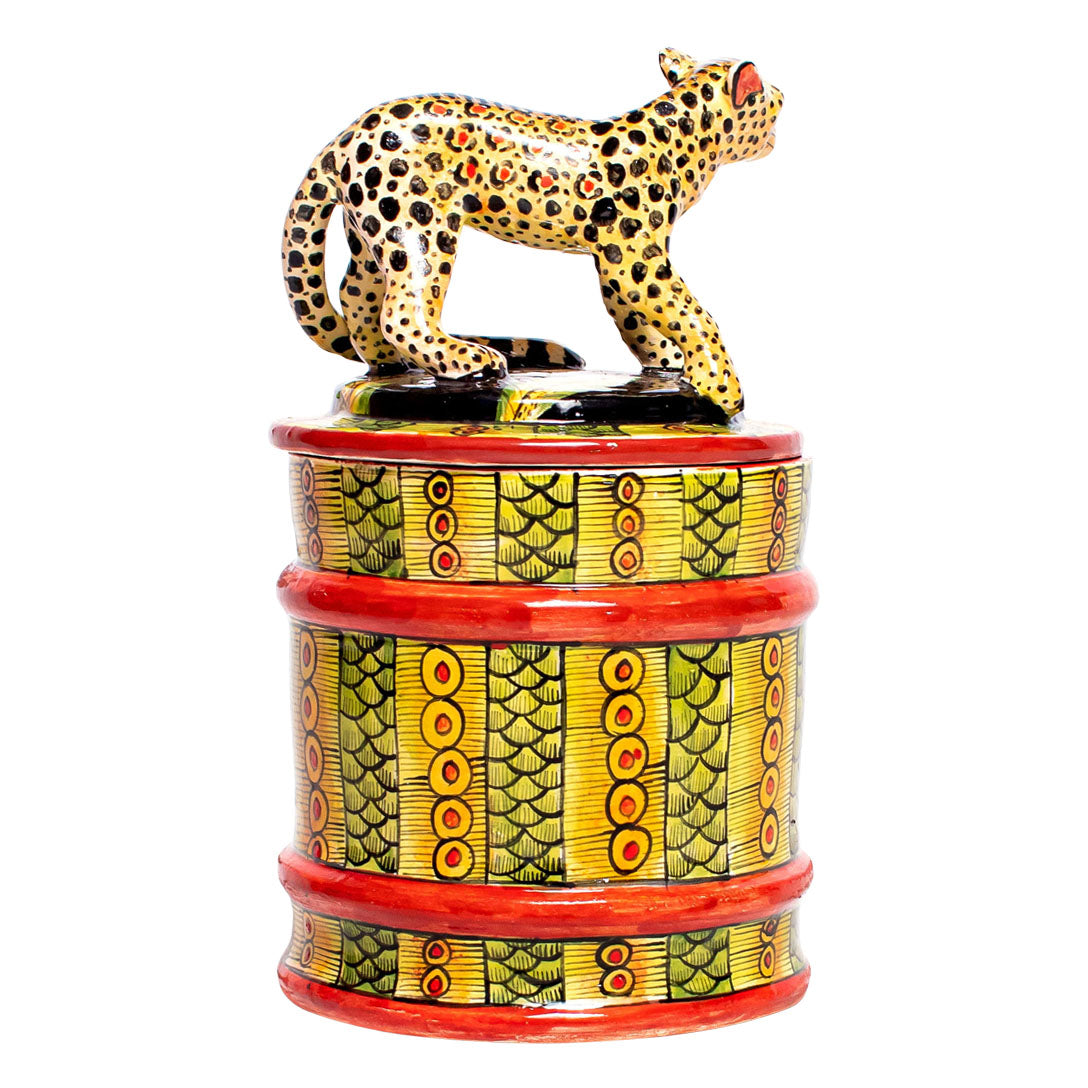 Leopard cookie jar