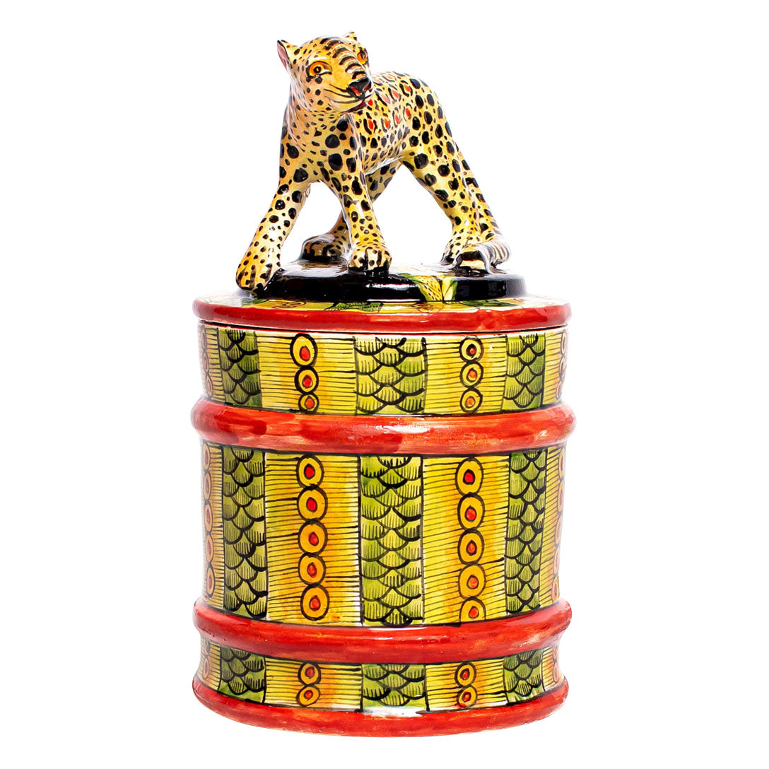 Leopard cookie jar