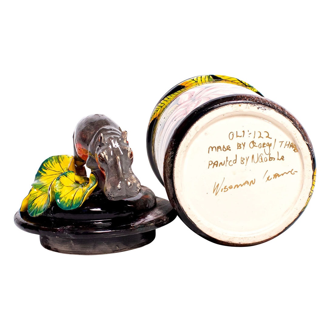 Hippo cookie jar