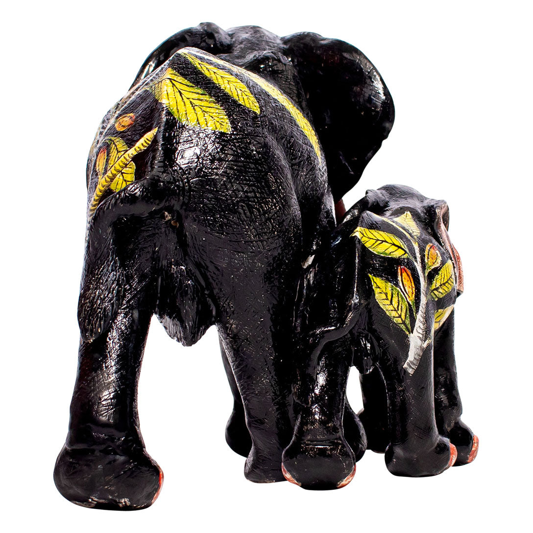 Elephant with cub sculpture