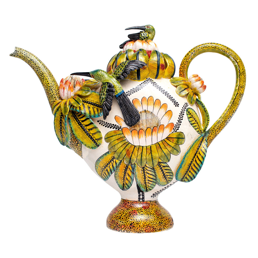 Sun bird teapot