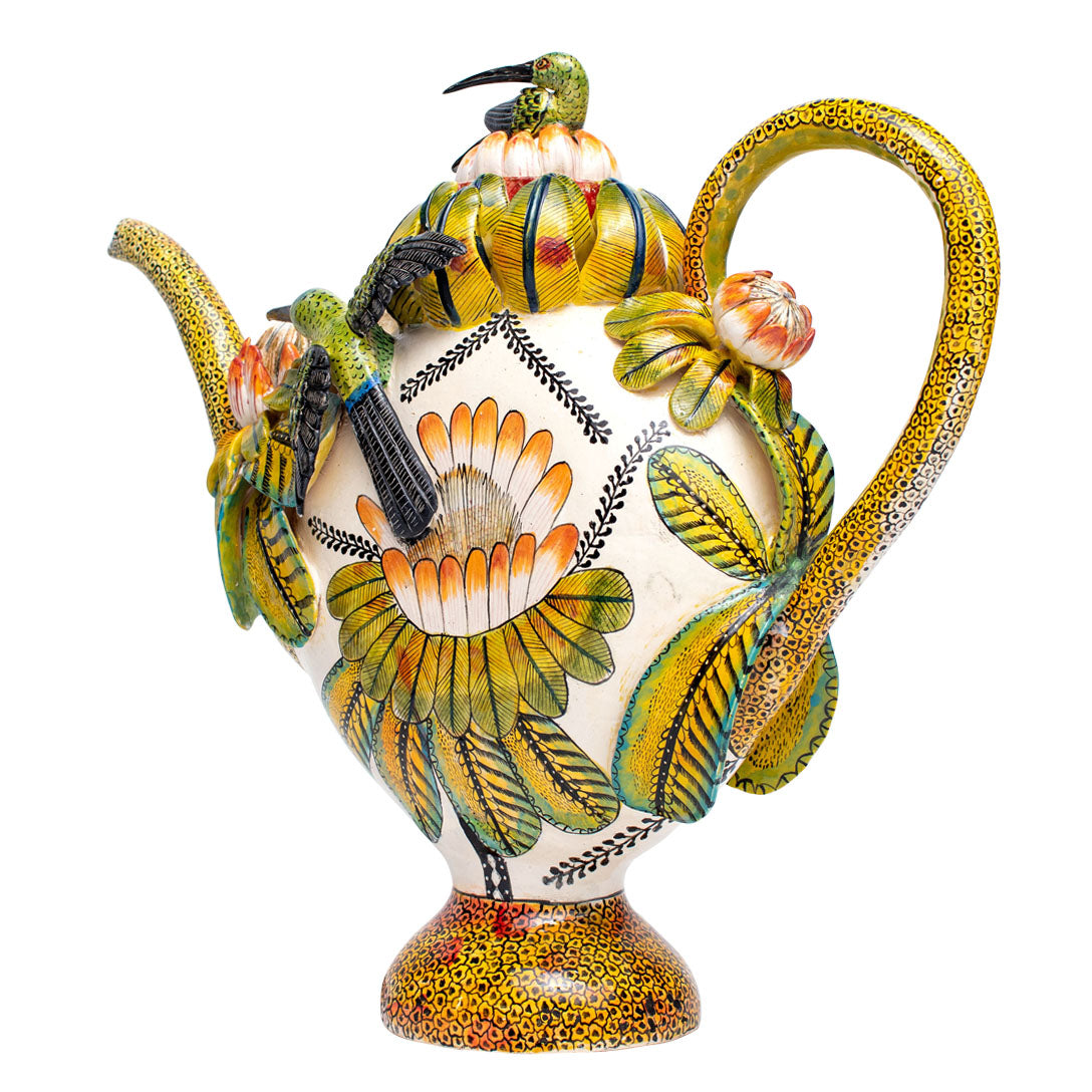 Sun bird teapot