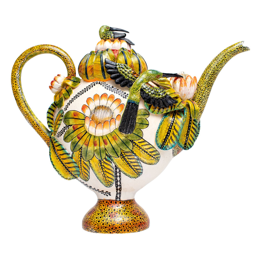 Sun bird teapot