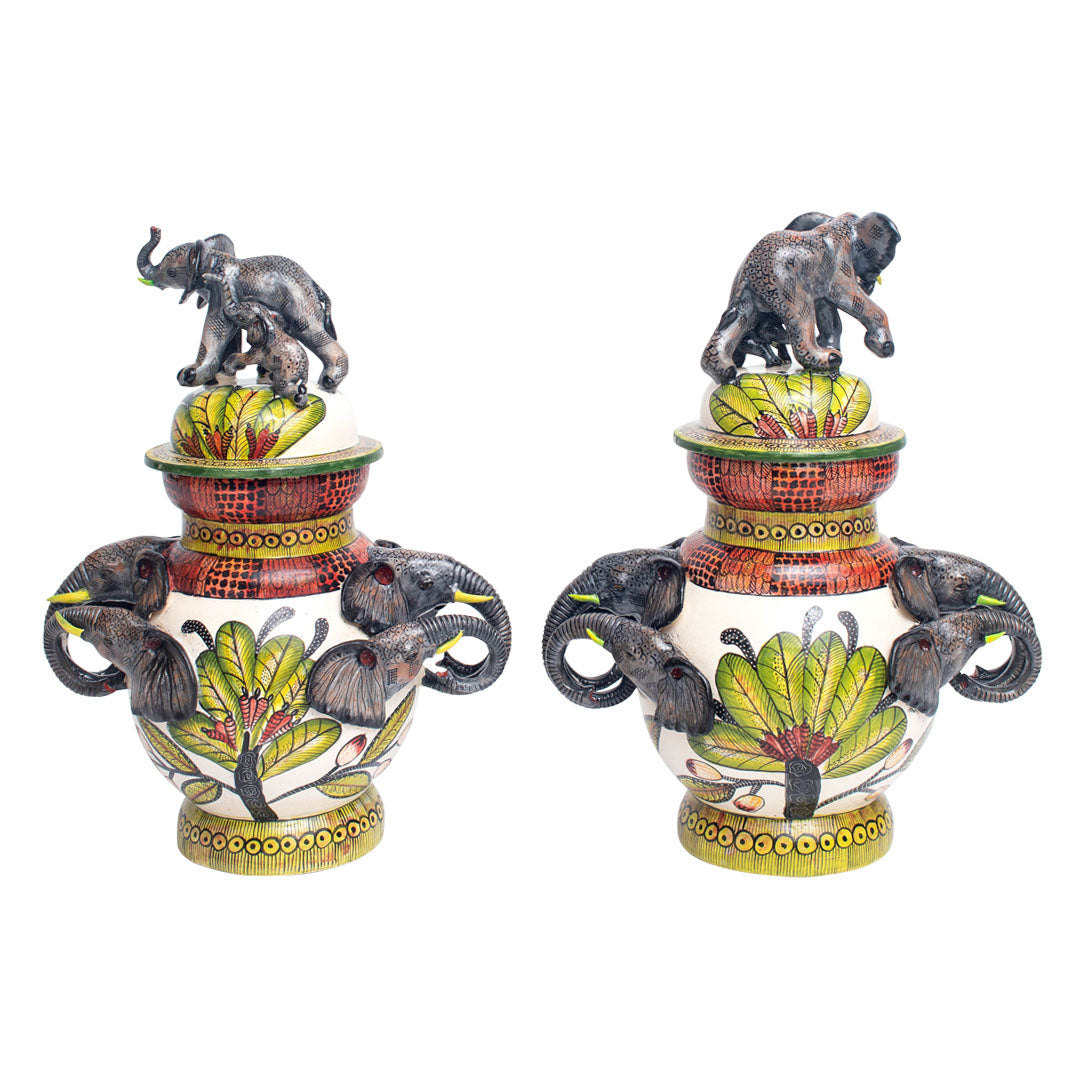 Elephant tureens pair