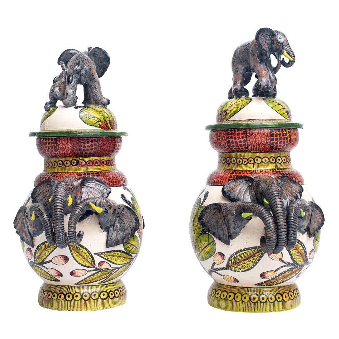 Elephant tureens pair