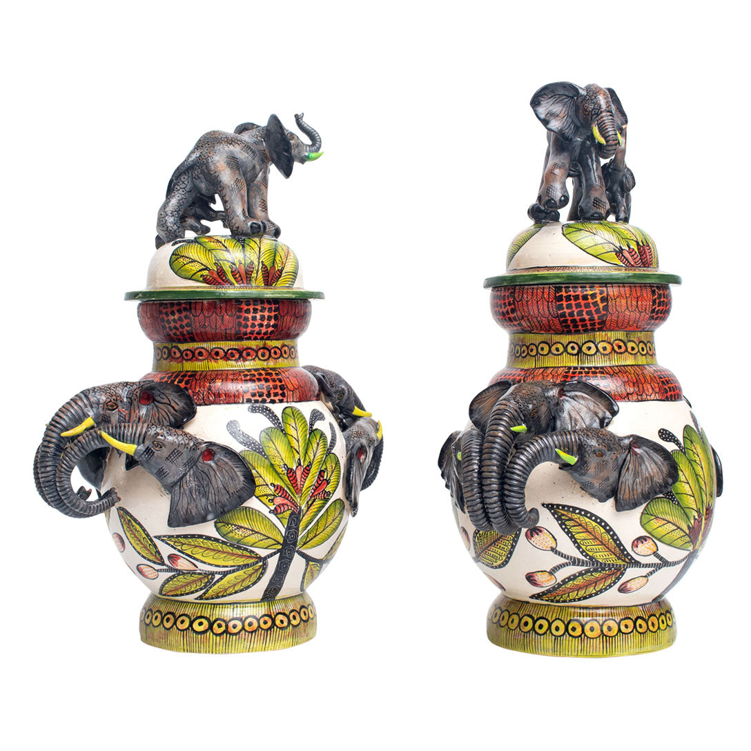 Elephant tureens pair