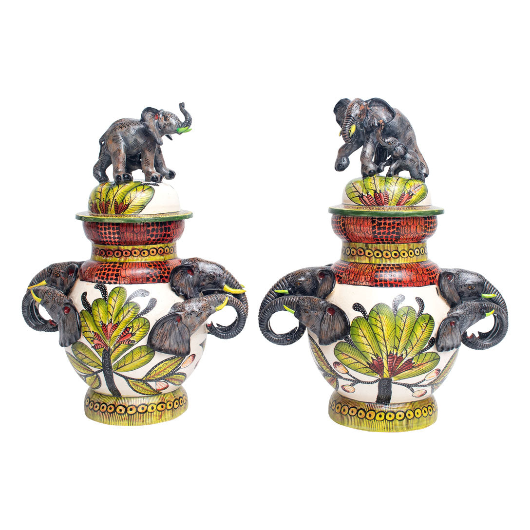 Elephant tureens pair