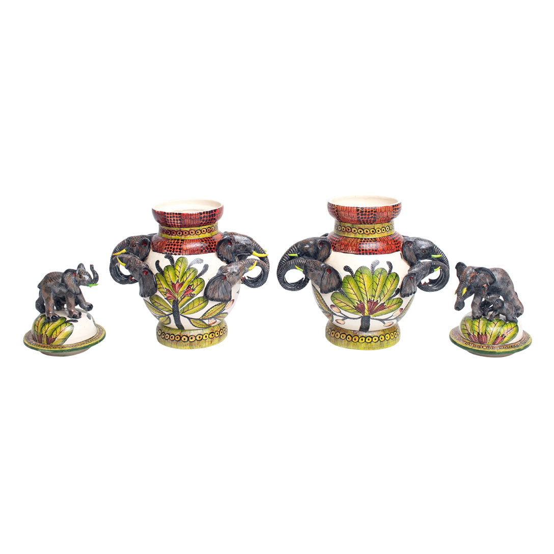 Elephant tureens pair