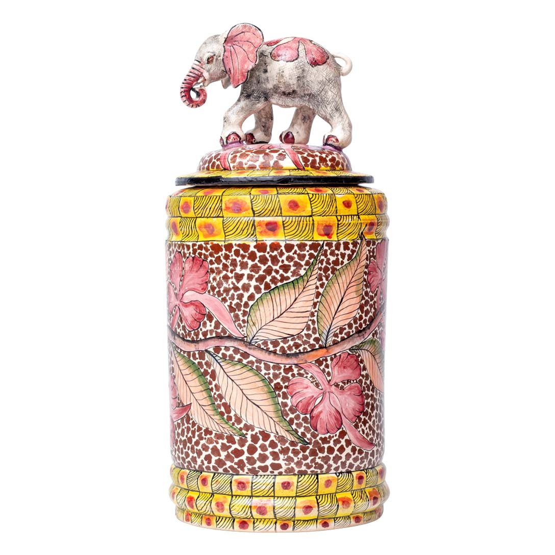 Elephant cookie jar
