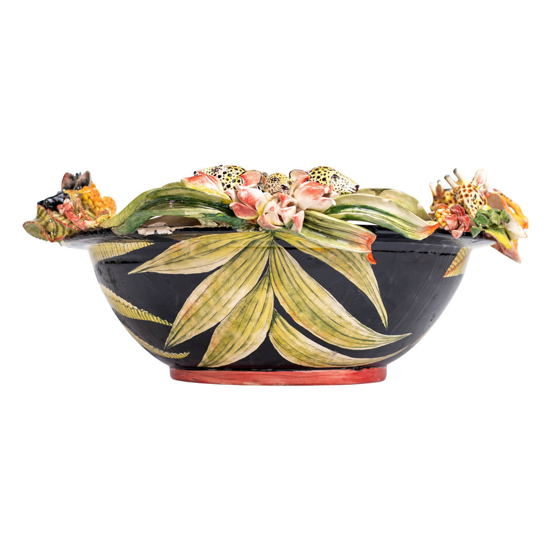 Winter festival leopard bowl