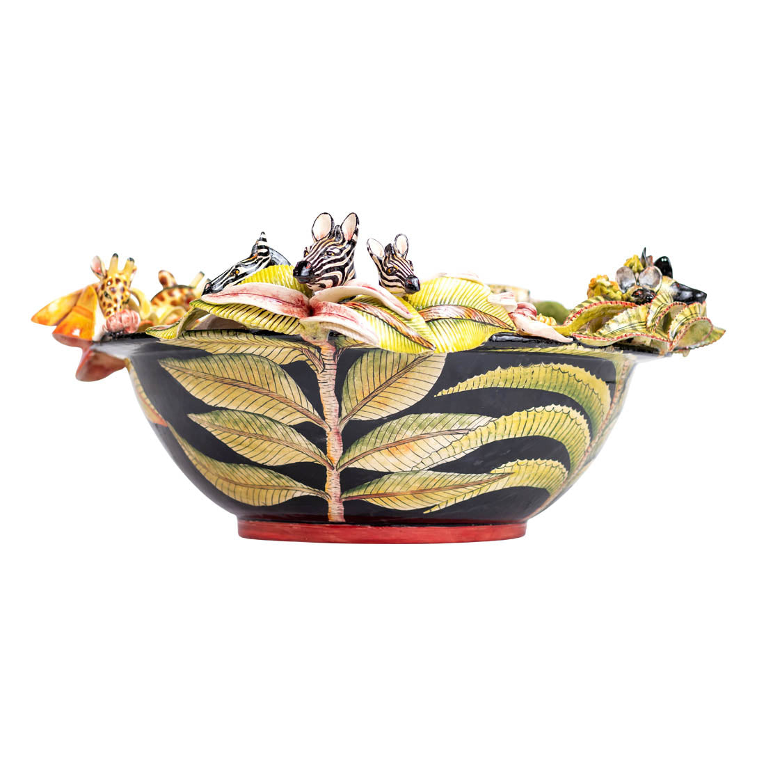 Winter festival leopard bowl