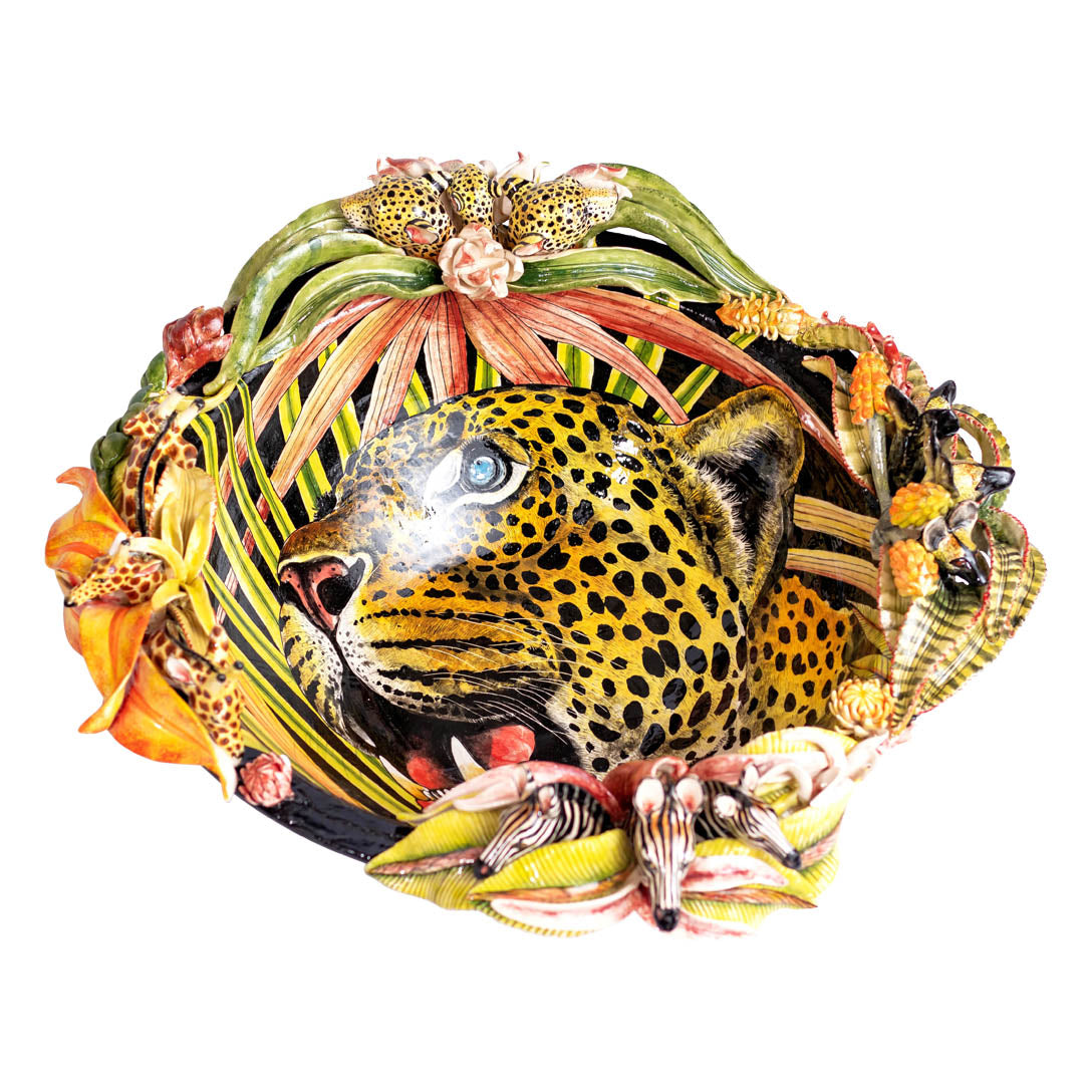 Winter festival leopard bowl