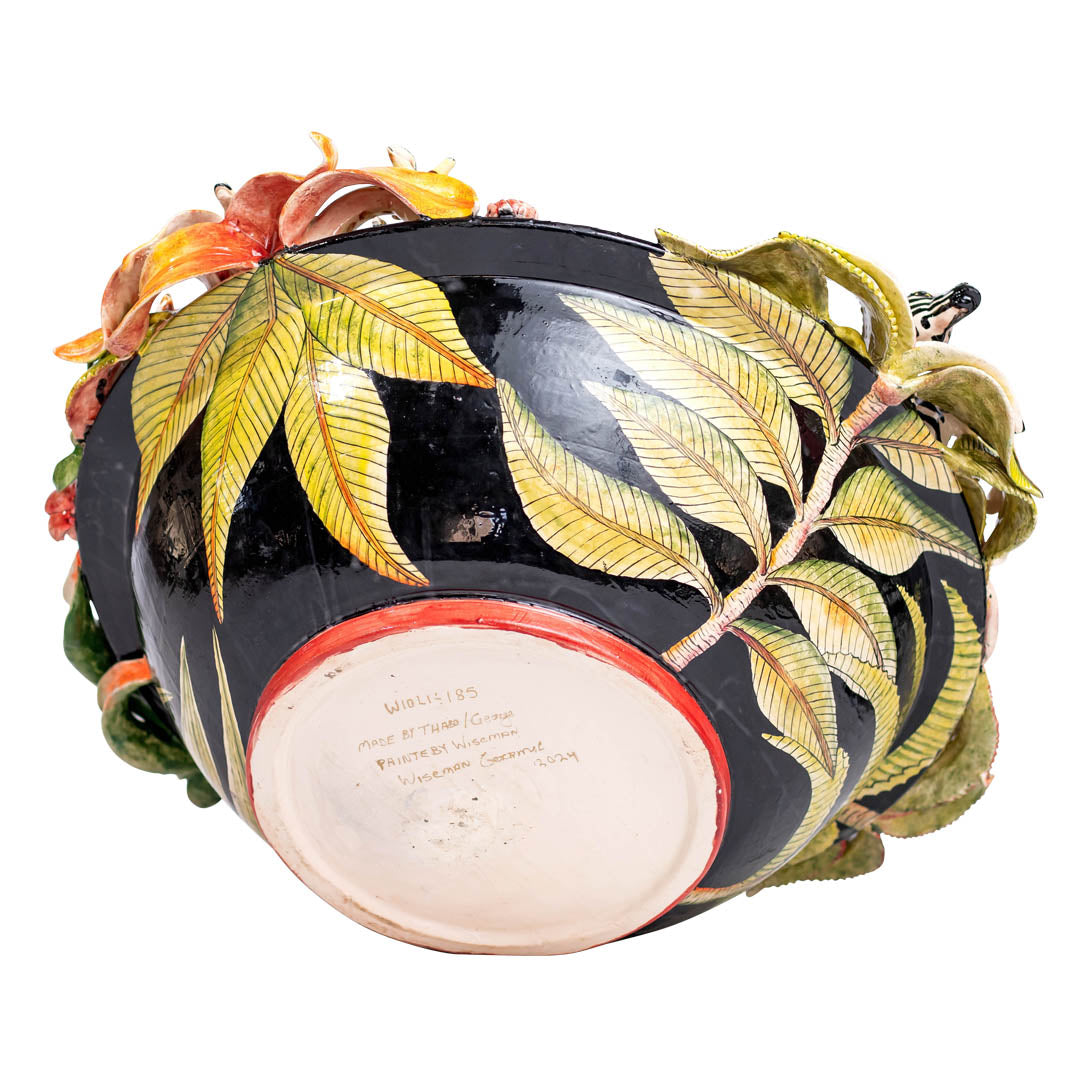 Winter festival leopard bowl