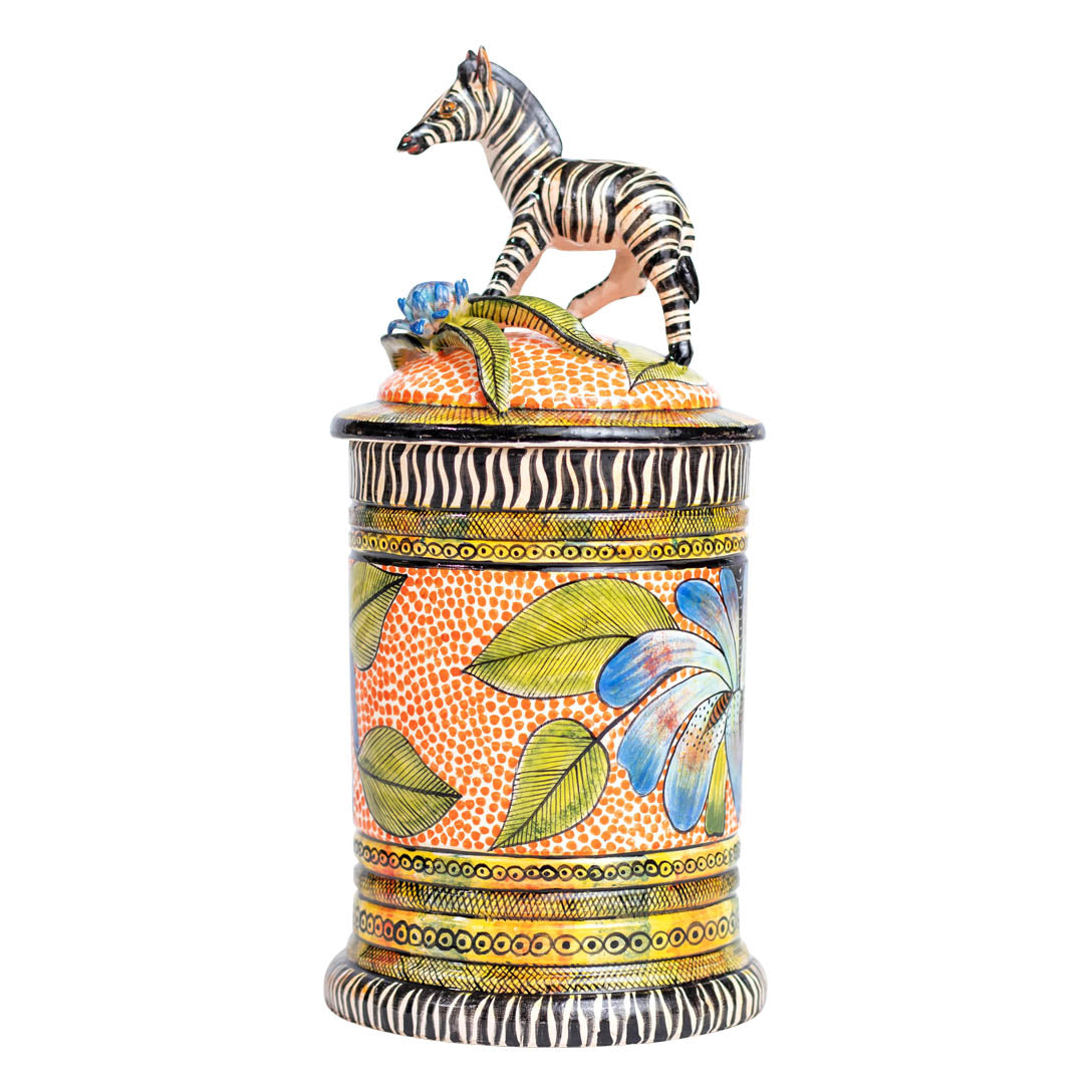 Zebra cookie jar