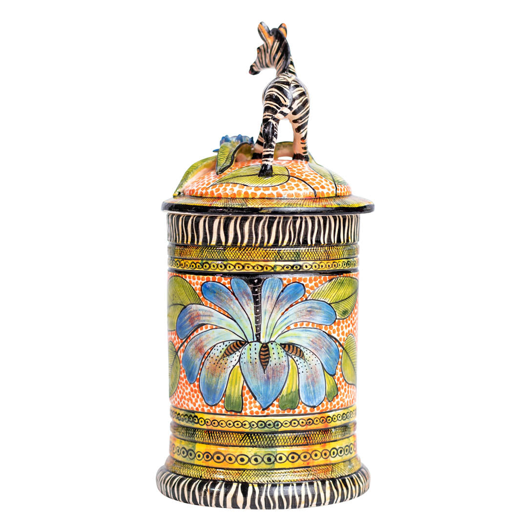 Zebra cookie jar