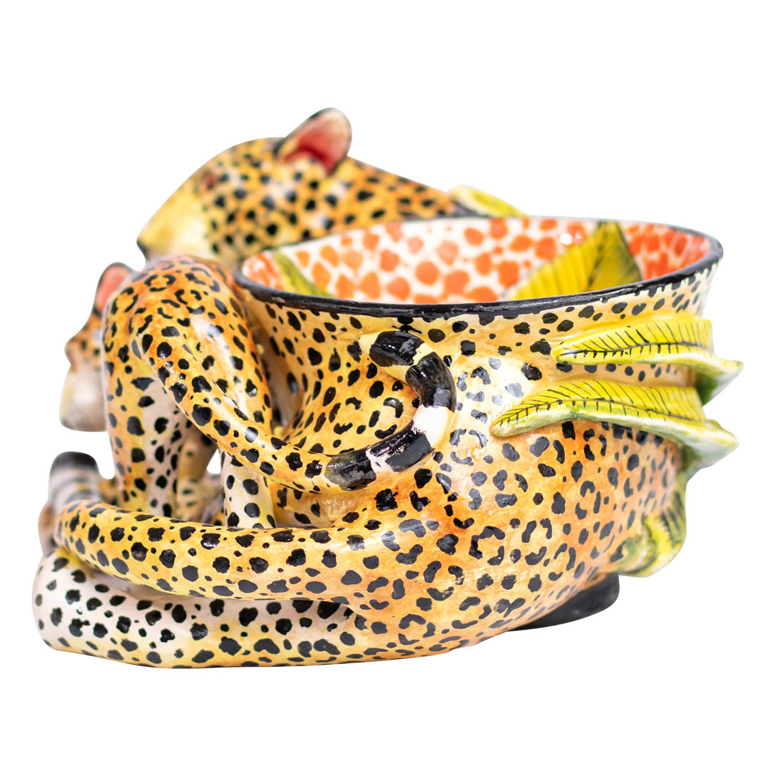 Leopard baby peanut bowl