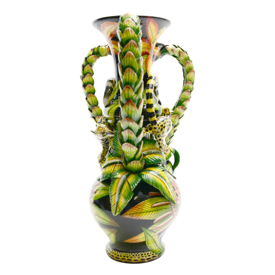 Pair of genet cat lamps