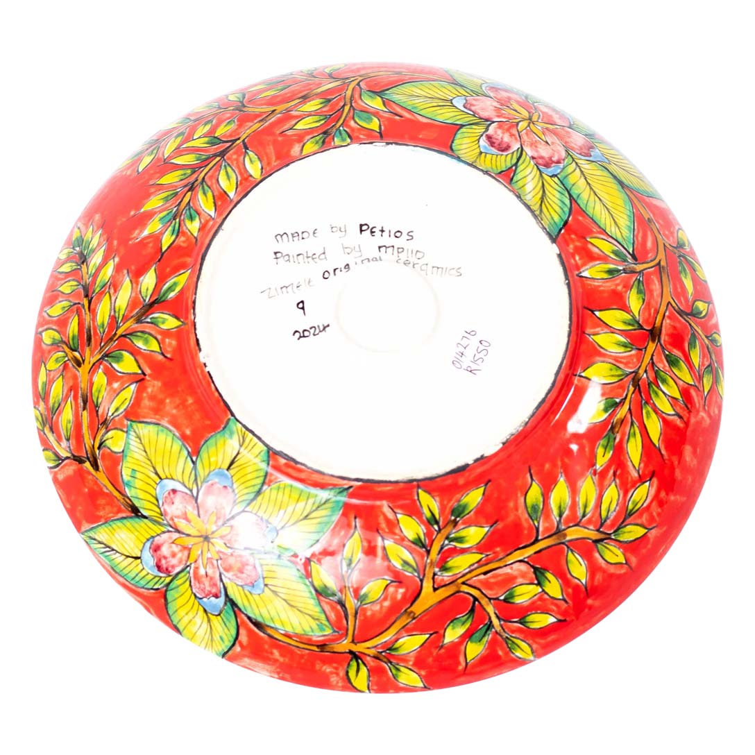 Zebra & flower red plate
