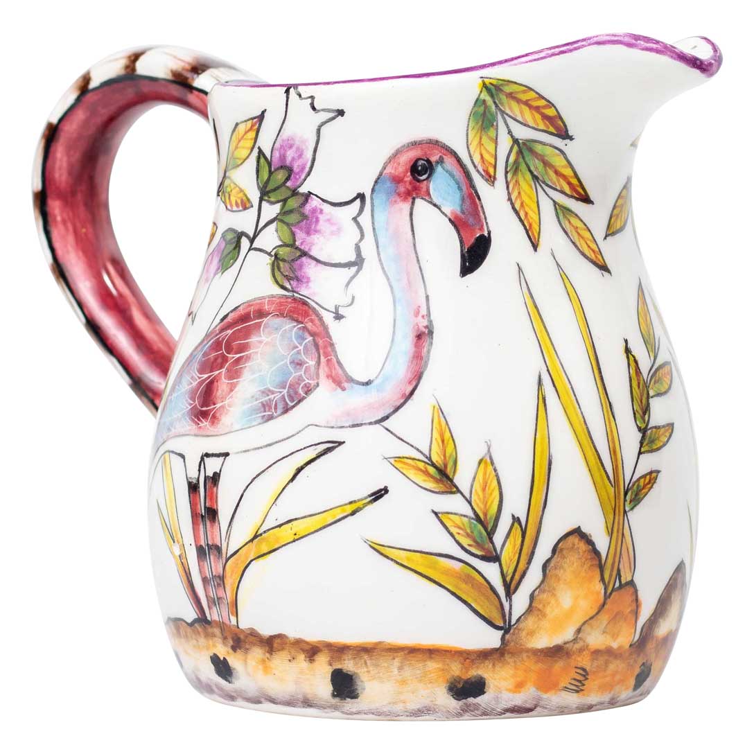 Flamingoes & flowers milk-jug