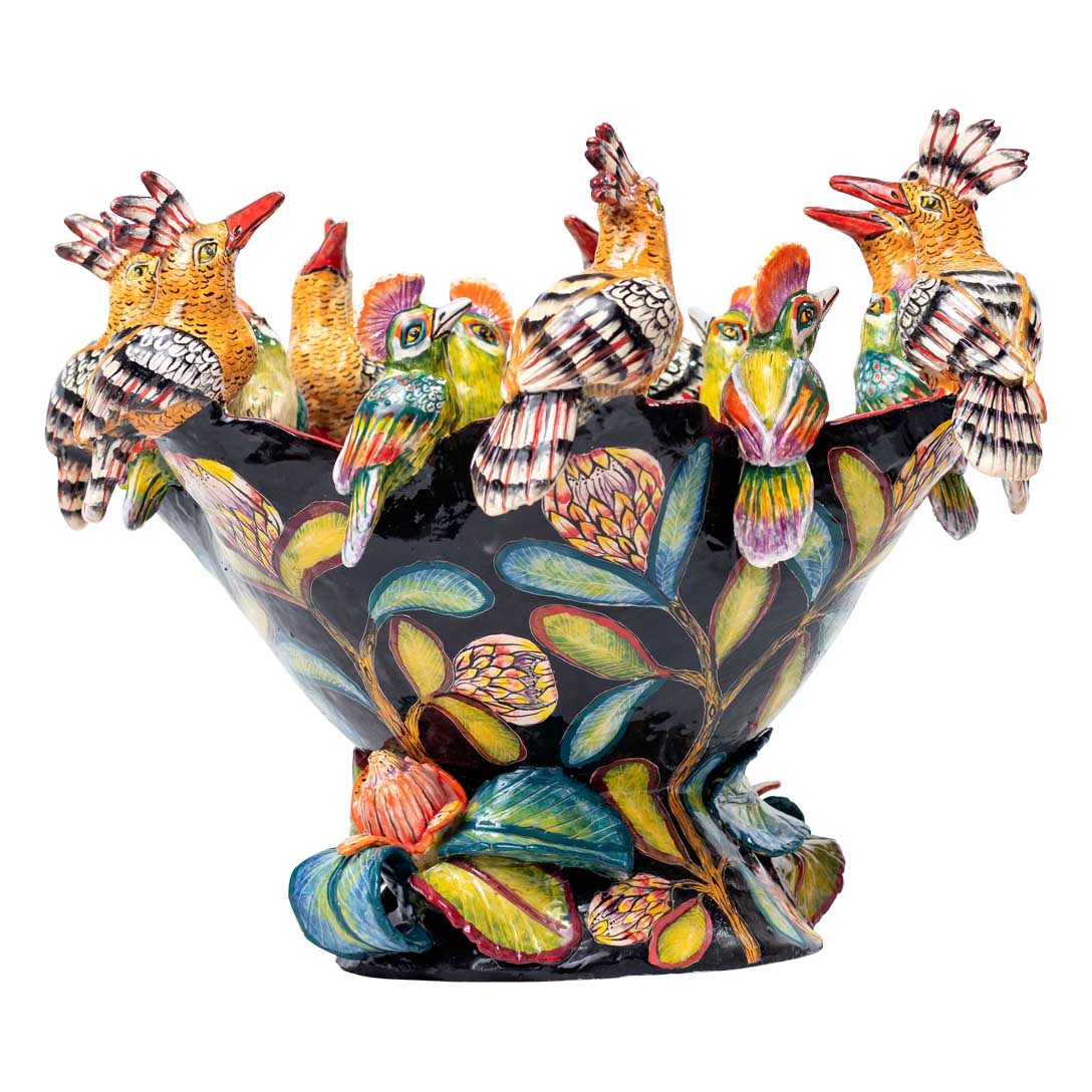 Hoopoes & birds fruit bowl